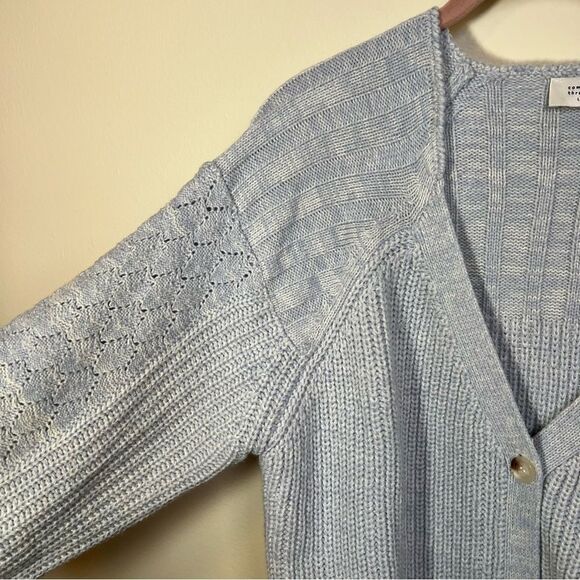 ✨ Common Threads Women’s Light Blue Cardigan Sweater Large Petite - Picture 5 of 10
